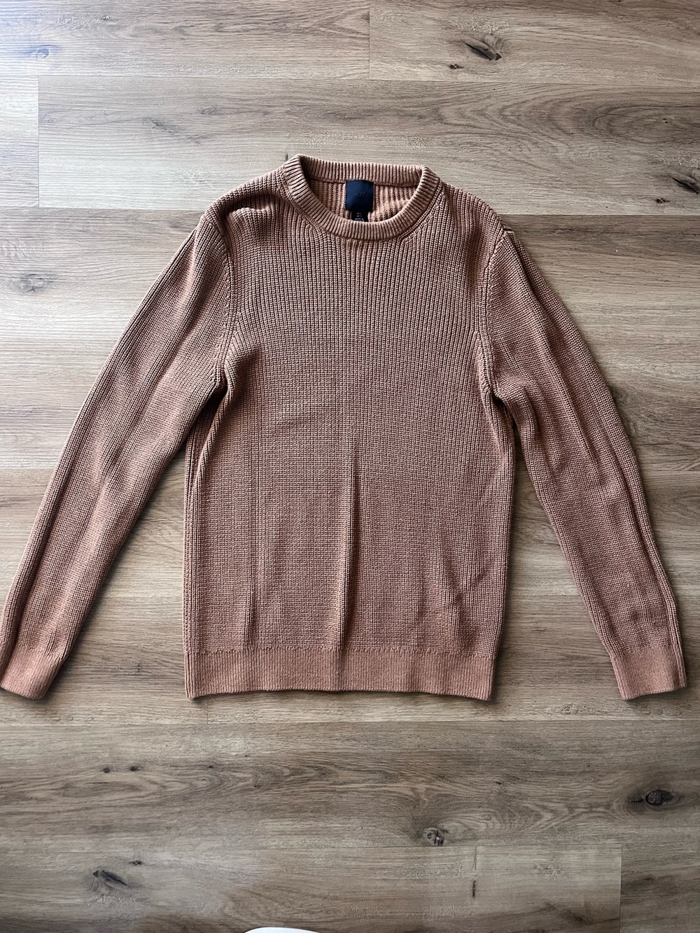 H&M Men's Crewneck Knit Sweater in Camel Brown